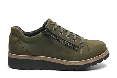 salg af NEW FEET OLIVENGRØN SNØRESKO