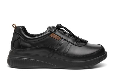 salg af NEW FEET sko i sort skind