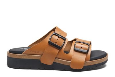 salg af NEW FEET COGNAC FARVET SLENTERS