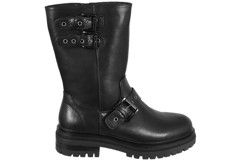 salg af 5.TH AVENUE BIKERBOOT BIKERSTØVLE I SORT PU