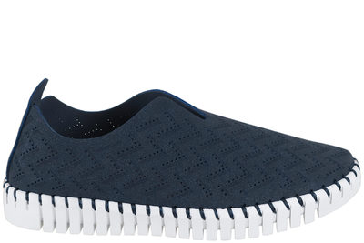 5TH AVENUE DK. BLUE SKO I BLÅT VEGANSK RUSKIND