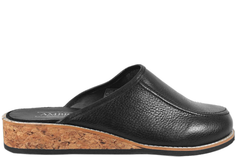 salg af AMBRE KORK HJEMMESKO I SORT SKIND