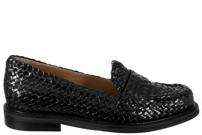 salg af ANGULUS LOAFERS I SORT GLAT SKIND MED FLET