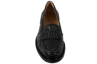 ANGULUS LOAFERS I SORT GLAT SKIND MED FLET