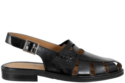 salg af ANGULUS SLINGBACK I SORT GLAT SKIND