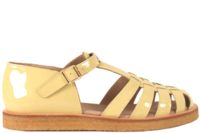 salg af ANGULUS PASTEL GUL LET SNADAL I LÆDER MED LAK LOOK
