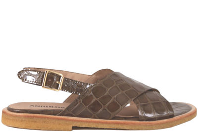 salg af ANGULUS OLIVEN KROKOPRÆGET SANDAL