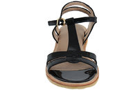 ANGULUS SANDAL I SORT POLIDO MED LAK LOOK