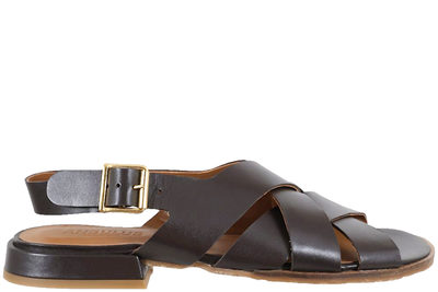 salg af ANGULUS SANDAL I MØRKEBRUNT GLAT SKIND