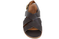 ANGULUS SANDAL I MØRKEBRUNT GLAT SKIND
