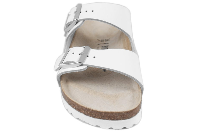 Køb BIRKENSTOCK ARIZONA BS WHITE SKIND SLENTERS Her Salg af Slippers