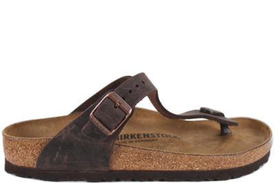 salg af BIRKENSTOCK GIZEH BRUNT OLIERET SKIND