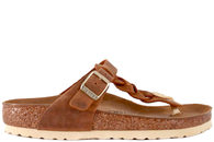 salg af BIRKENSTOCK GIZEH BRUN SLIPPERS I OLIERET SKIND