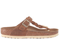 salg af BIRKENSTOCK GIZEH BRUN SLIPPERS I OLIERET SKIND