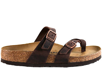 salg af BIRKENSTOCK MAYARI HABANA SLENTERS I OLIERET SKIND