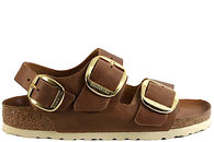 salg af BIRKENSTOCK MILANO BIG BUCKLE SANDAL I BRUNT LÆDER