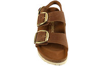 BIRKENSTOCK MILANO BIG BUCKLE SANDAL I BRUNT LÆDER