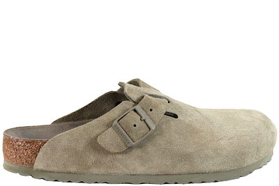 salg af BIRKENSTOCK BOSTON SLENTERS I FADED KHAKI RUSKIND