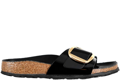 salg af BIRKENSTOCK MADRID BIG BUCKLE HIGH-SHINE BLACK