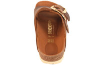 BIRKENSTOCK BRUNE MED GULD