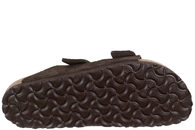 BIRKENSTOCK SLENTERS I MØRKEBRUNT RUSKIND