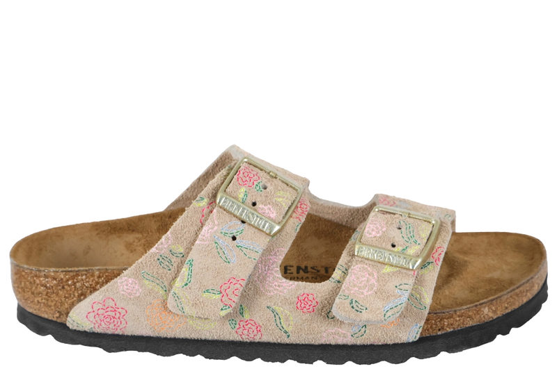 salg af BIRKENSTOCK ARIZONA BS SANDCASTLE FLOWER PRINT SLENTER