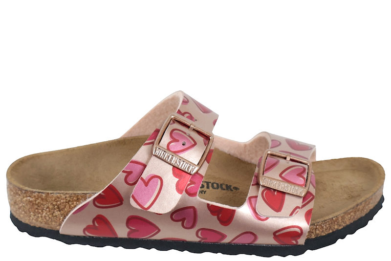 salg af BIRKENSTOCK ARIZONA KIDS BS ELECTRIC METALLIC COPPER HEARTS SANDAL