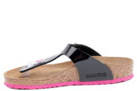 BIRKENSTOCK SORT LAK MED PINK SÅL