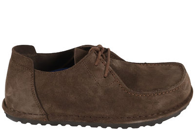 salg af BIRKENSTOCK UTTI LACE FLAD SNØRESKO I MØRKEBRUNT RUSKIND