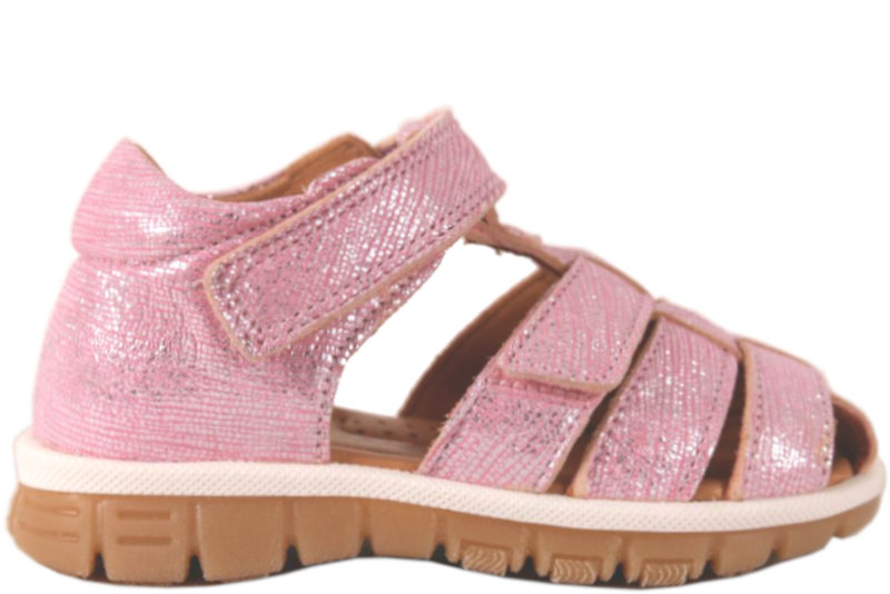 Køb BISGAARD METALLIC ROSA I LÆDER - Salg Pige sandaler