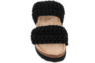 BLACK SORT SLENTERS I TEKSTIL