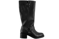 salg af CASHOTT CASRIKKE TALL BIKER BOOT STØVLE I SORT SKIND