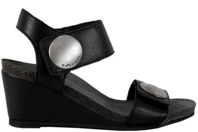 salg af CASHOTT BLACK SANTORINI SORT LET SANDAL I LÆDER