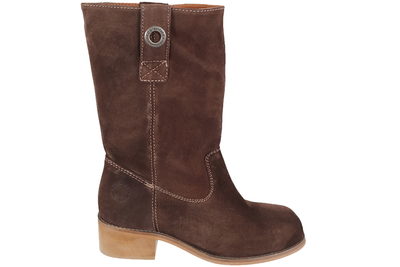 salg af CASHOTT CASVILMA PULL ON MID CUT BOOT SUEDE TREKVART STØVLE I BRUNT RUSKIND