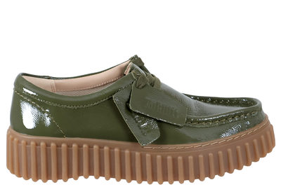 salg af CLARKS TORHILL BEE SKO I OLIVENFARVET POLIDO