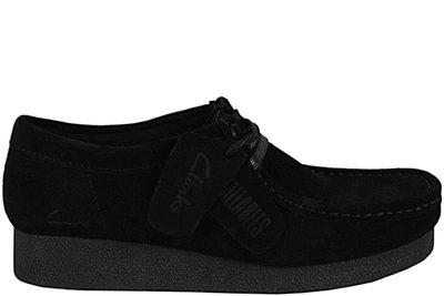 salg af CLARKS WALLABEE EVOSH BLACK SUEDE SHOE