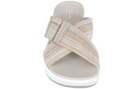 CLARKS ARLA WAVE SLENTERS I BEIGE TEKSTIL
