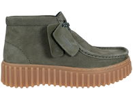 salg af CLARKS TORHILL MOSS STØVLE I MØRKEGRØNT OLIERET NUBUCK