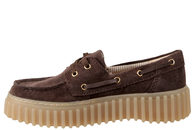 CLARKS Torhill Boat DARK BROWN SUEDE