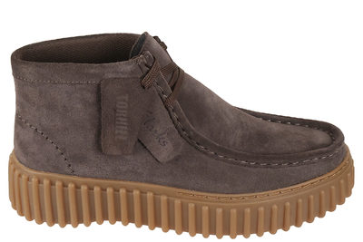 salg af CLARKS TORHILL MOSS ANKELSTØVLE I MØRKEBRUNT RUSKIND