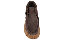 CLARKS TORHILL MOSS ANKELSTØVLE I MØRKEBRUNT RUSKIND
