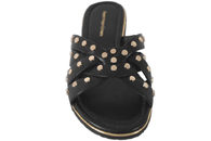 COPENHAGEN SHOES LALA STUDS SORT SLENTERS I SKIND