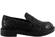 salg af COPENHAGEN SHOES BLACK GLITTER LOAFERS I SKIND