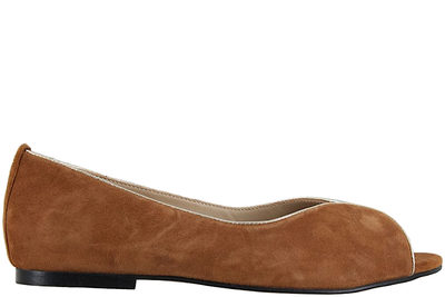 salg af COPENHAGEN SHOES - LIKE A MELODY SUEDE COGNAC BALLERINA