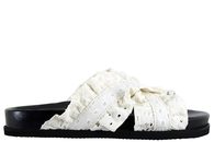 salg af COPENHAGEN SHOES DAYSI SLENTERS I HVIDT TEKSTIL
