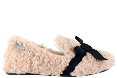 salg af COPENHAGEN SHOES MY FAIR LADY HJEMMESKO I BEIGE TEKSTIL
