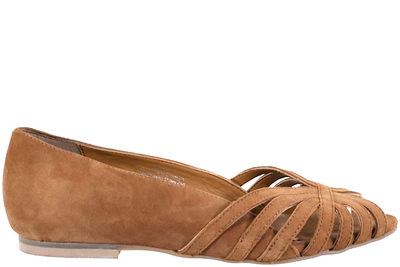 salg af COPENHAGEN SHOES - PASSIONATE SUEDE BALLERINA I BRUNT RUSKIND