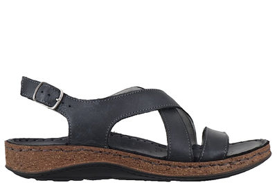 salg af COPENHAGEN SHOES SANDAL I SORT GLATSKIND