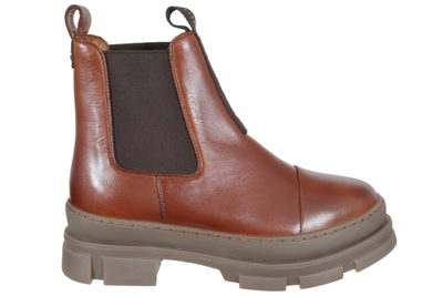 salg af COPENHAGEN SHOES YOU AND ME LOW ANKELSTØVLE I KASTANJEBRUNT GLAT SKIND