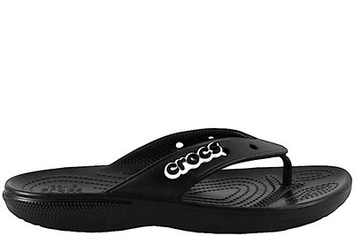 salg af CROCS CLASSIC FLIP BLACK SLIPPERS